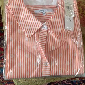 NWT stripe button-down woman’s tailored shirt.
